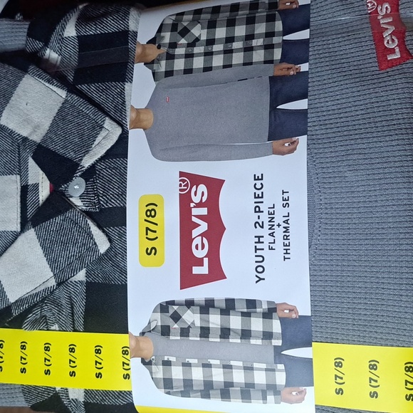Levi's Youth Boys Flannel and Thermal 2-Pack Top Set Size 6/7 - Picture 5 of 7
